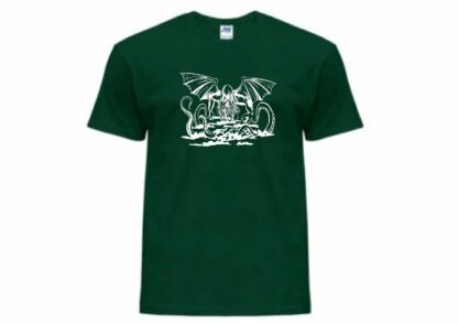 Koszulka męska t-shirt, cthulhu, ciemnozielona